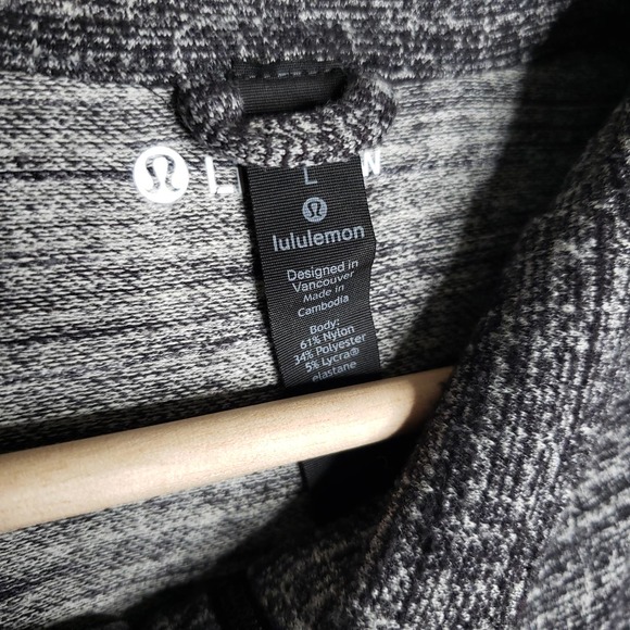 Lululemon jacket men's large Surge warm 1/2 zip grey/black speckle - Picture 8 of 12